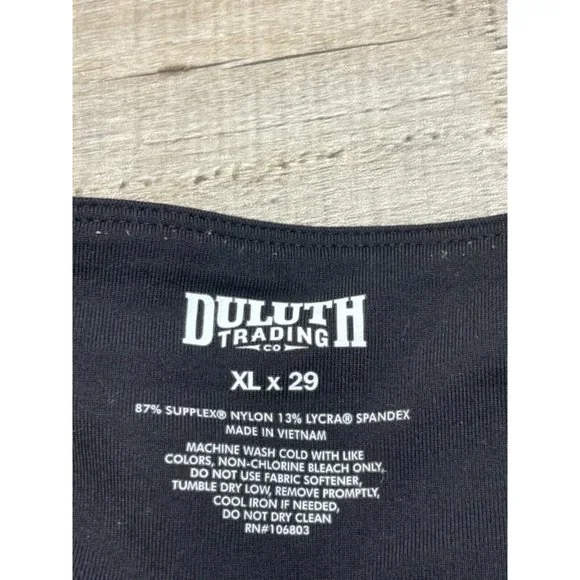 Duluth Trading Women XL x 29 Black NoGa Pants Leggings Stretch Yoga - Picture 6 of 8
